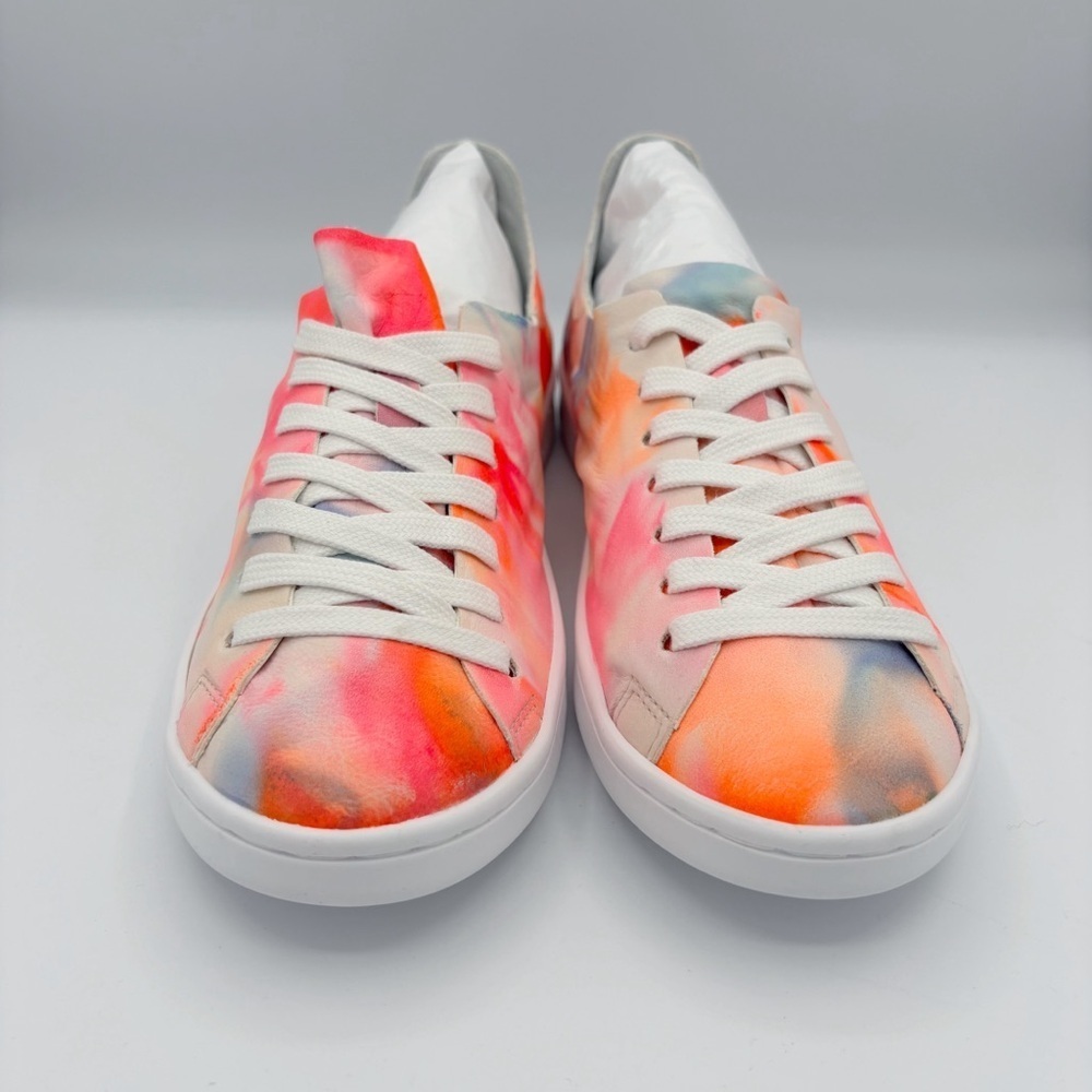 Schutz Ofelia Tie Dye Leather Sneakers Sz 7.5 NEW NIB - Picture 3 of 8
